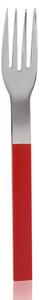 Design moderno per la nuova collezione di posate colorate creata da Abert, set da 12 forchette da tavola color rosso