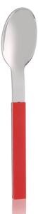Design moderno per la nuova collezione di posate colorate creata da Abert, set da 12 cucchiai da tavola color rosso