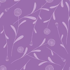 Illustrazione Pom Pom Silhouette Purple, Yvonne Gustafsson, (40 x 40 cm)