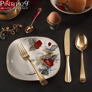 Pinti Baguette Treasure Gold Coltello Frutta Set 12 Pz In Acciaio Lucido Color Oro