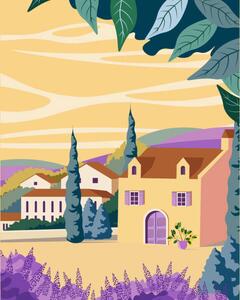 Illustrazione Provence France travel poster, Kristina Bilous
