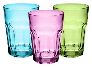 <p>Set di 12 bicchieri Casablanca di Pasabahce, 36 cl, in tre colori vivaci. Resistenti e lavabili in lavastoviglie, perfetti per aggiungere allegria alle tue bevande.</p>
