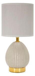 Lampada da tavolo grigio chiaro in ceramica con paralume in tessuto (altezza totale 30,5 cm) Flavi – Mauro Ferretti