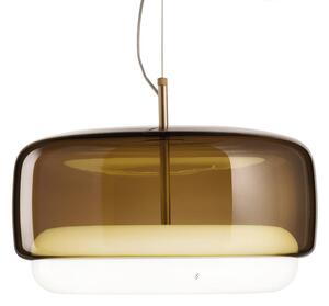 Vistosi Sospensione LED Jube SP G vetro marrone/bianco