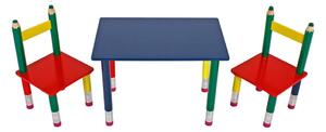 Set tavolo con sedie per bambini Pencil - Deco Pleasure