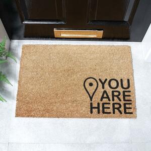 Zerbino in cocco 40x60 cm You Are Here - Artsy Doormats
