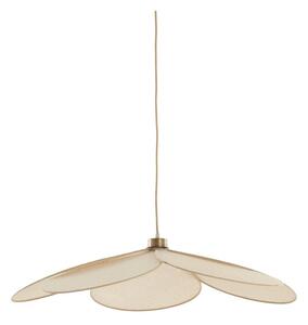 Lampadario color crema con paralume in tessuto Fyano – Light & Living