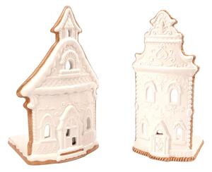 Candelieri in porcellana in set di 2 pezzi Gingerbread House - Ego Dekor