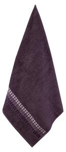 Asciugamano in cotone viola scuro 50x100 cm Darwin - My House