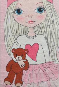 Tappeto rosa antiscivolo per bambini , 100 x 160 cm Best Friend - Conceptum Hypnose