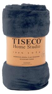 Copriletto in microfelpa blu scuro per letto singolo 150x200 cm Cosy - Tiseco Home Studio