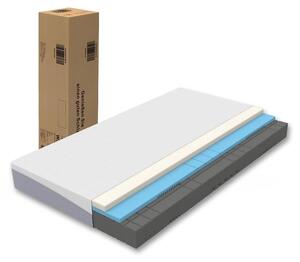 Materasso in schiuma 140x200 cm, materasso a doppio lato con supporto H3/H4, altezza 20 cm, OEKO-TEX, rivestimento removibile, colore grigio/bianco