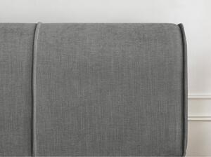 Letto matrimoniale imbottito grigio con contenitore con griglia 160x200 cm Vernon - Bobochic Paris