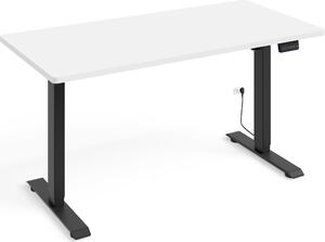Scrivania regolabile in altezza Elettrica BIMOTION 1S 140x70x3,2 cm STRUTTURA NERA/OMBRETTO BIANCO