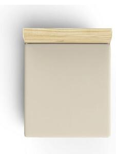 Lenzuolo in cotone elasticizzato beige chiaro 160x200 cm - Mijolnir
