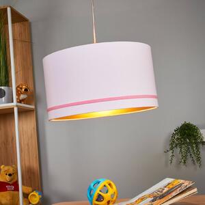 Waldi-Leuchten GmbH Lampada sospensione Estria, rosa, interno dorato
