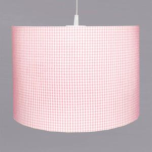 Waldi-Leuchten GmbH Lampada sospensione Vichy Karo, rosa