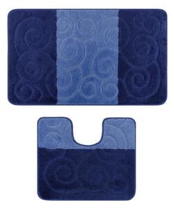 Set di 2 tappetini da bagno blu Madame Coco Bloom - Foutastic