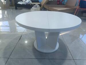 Tavolo da pranzo, tavolo da cucina, design moderno, piano stabile, colore bianco, realizzato con pannello MDF/truciolato di alta qualità