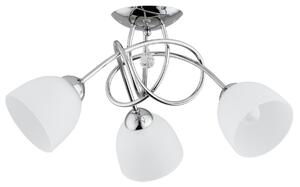 Lampada da soffitto MODENA cromata bianca 3xE27x15W in metallo, dimensioni: 30x50x60 cm, IP20, Alfa
