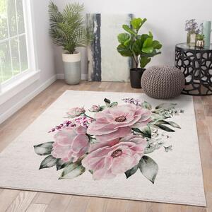 Tappeto lavabile rosa e crema 80x140 cm New Carpets - Oyo home