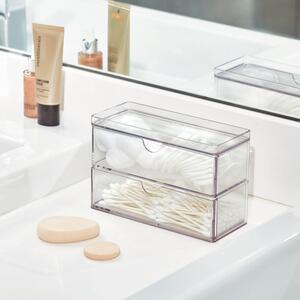 Organizzatore da bagno per tamponi di cotone Crystalline - iDesign/The Home Edit