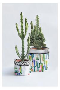 Coprivaso in stoffa in set da 2 pezzi ø 27 cm Watercolor Cactus - Surdic