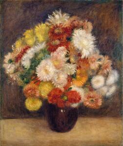 Riproduzione di un dipinto, 55 x 70 cm Auguste Renoir - Bouquet of Chrysanthemums - Fedkolor
