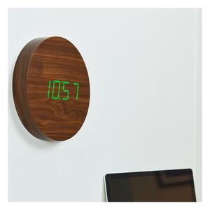 Orologio da parete marrone con display a LED verde - Gingko