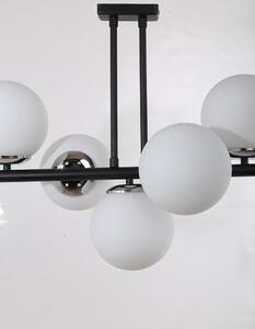 Lampada da soffitto bianca e nera con paralume in vetro ø 15 cm Sail - Squid Lighting