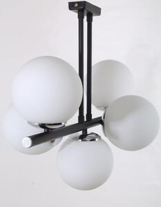 Lampada da soffitto bianca e nera con paralume in vetro ø 15 cm Sail - Squid Lighting