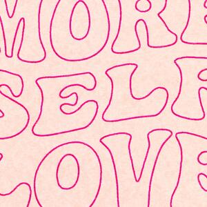 Tappetino da bagno rosa chiaro 39x60 cm More Self Love - Artsy Doormats