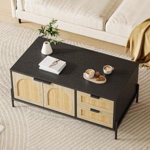 Tavolo da pranzo, tavolo da cucina, design moderno, piano stabile, colore nero, realizzato con materiale composito di legno (MDF/pannello truciolare), struttura in metallo robusta, resistente agli agenti atmosferici