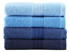 Set di 4 asciugamani in cotone blu Sky, 70 x 140 cm Rainbow - Foutastic