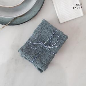 Asciugamani di lino in set da 2 26x26 cm Blue Fog - Linen Tales