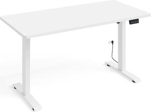 Scrivania regolabile in altezza Elettrica BIMOTION 1S 140x70x3,2 cm TELAIO BIANCO/OMBRETTO BIANCO