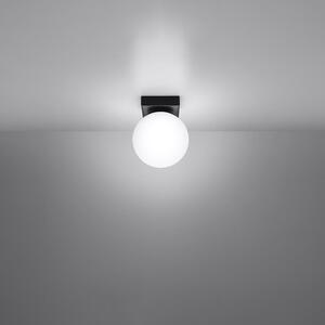 Lampada da soffitto nera con paralume in vetro ø 12 cm Umerta - Nice Lamps