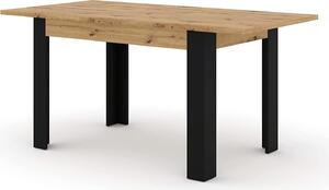 Tavolo allungabile Nuka H 120 (160) cm Rovere artigianale/nero opaco