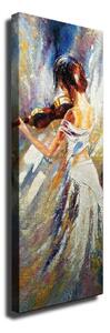 Pittura murale su tela Suonatore di violino, 30 x 80 cm - Wallity