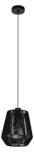 Eglo 44105 - Lampadario a sospensione con filo PERSLEY 1xE27/60W/230V nero