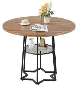Tavolo da pranzo, tavolo da cucina, design moderno, piano stabile, colore nero, realizzato in materiale composito di legno (MDF/pannello truciolare), struttura in metallo robusta