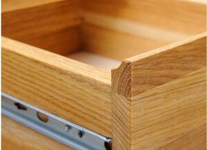 Tavolino alto d'appoggio in legno massello naturale oliato