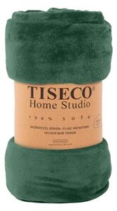 Copriletto in micropush verde scuro per letto singolo 150x200 cm Cosy - Tiseco Home Studio