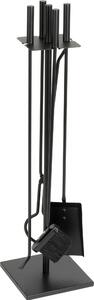 Set di attrezzi per camino Homefire FT075BA, per camino, 4 pezzi, nero, 81 cm, attrezzi per camino