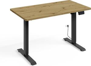 Scrivania regolabile in altezza Elettrica BIMOTION 1S 120x65x2,5 cm TELAIO NERO/ROCE ARTIGIANALE
