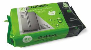 Set 80 salviettine profumate per pulizia frigo in spunlace 40gsm alla mela 17x20 cm
