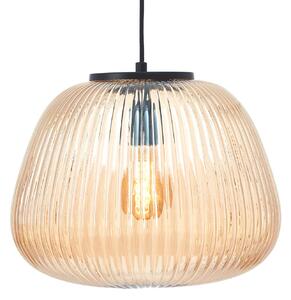 Brilliant Lampada a sospensione Kaizen, Ø 35 cm, ambra, vetro