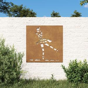 Decorazione Muro Giardino 55x55 cm Ballerina in Acciaio Corten