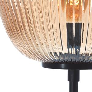 Brilliant Lampada da terra Kaizen, altezza 140 cm, ambra, vetro
