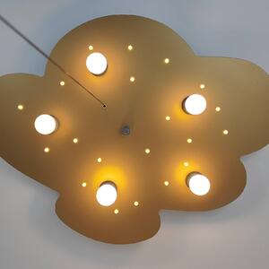Niermann Standby Plafoniera Nuvola, oro, 5 luci, 20 punti LED